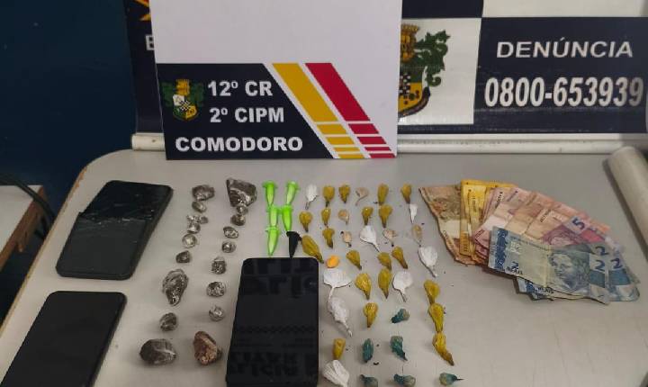 POLÍCIA MILITAR FECHA PONTO DE TRÁFICO E CONDUZ TRÊS SUSPEITOS EM COMODORO