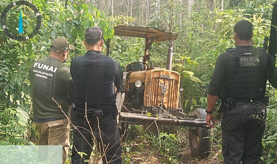 Polícia Judiciária Civil, Funai e Ibama deflagram operação contra desmatamento ilegal em reservas indígenas de Comodoro e região