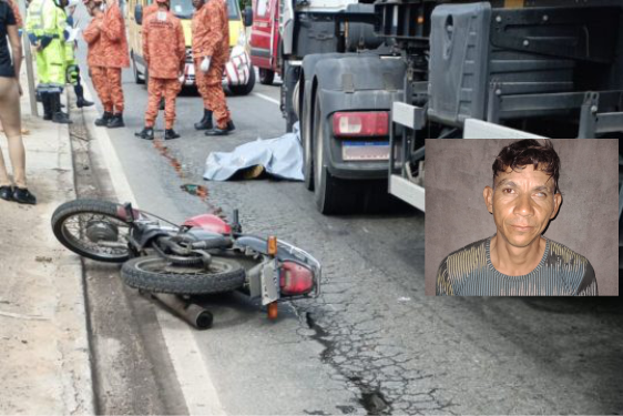 Motociclista morre em colisão com carreta na BR174 próximo a Colônia dos Mineiros
